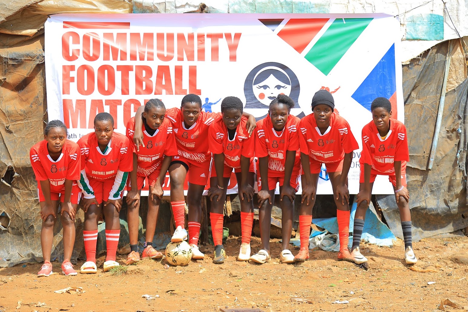Players in action during the group stage, DC Grounds Kibera