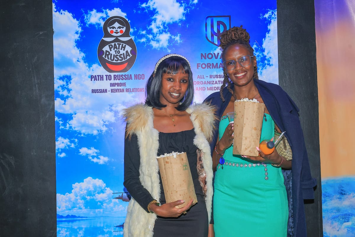 Popcorn in hand before the two-hour screening